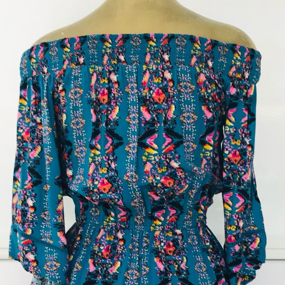 NWOT BOHEMIAN Off SHOULDER Shorts ROMPER Jumpsuit Playsuit Small - Picture 3 of 13